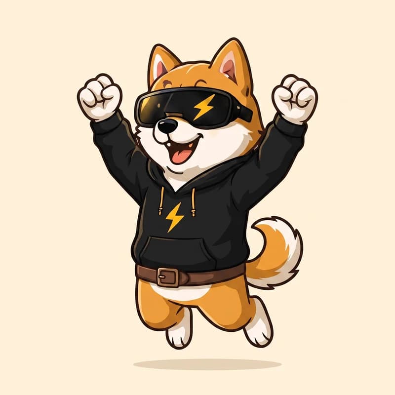 WATT INU mascot — WHEN FEES HIT THE VAULT.