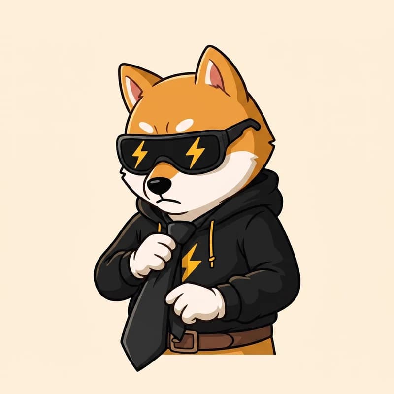 WATT INU mascot — THE DOG BROUGHT A TIE.