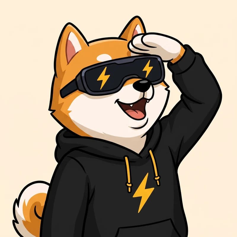 WATT INU mascot — VAULT GOING UP.